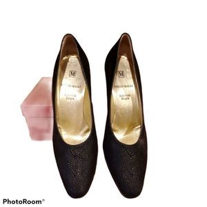Bruno Magli Lyndsey Dark Navy Heels Shoe 7.5B